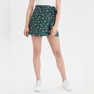 AE High-Waisted Wrap Mini Skirt